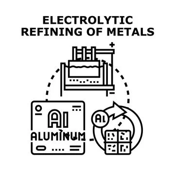 Electrolytic refining process enhancing metal purity and recycling Stock Illustration