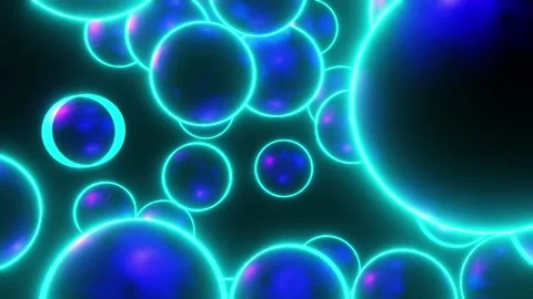 Electromagnetic Cluster of Spheres Stock Footage 221517248