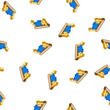 Electromagnetic device isometric icon seamless pattern Stock Illustration