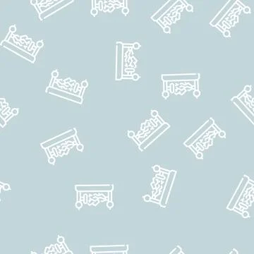 Electromagnetic device line vector seamless pattern Illustrazione stock