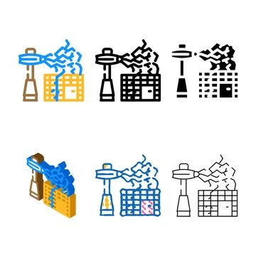 Electromagnetic equipment color icon vector diversity Stock Illustration