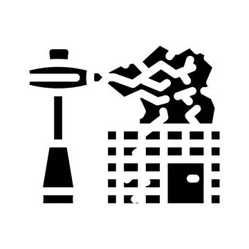 Electromagnetic equipment glyph icon vector illustration Stock Illustration