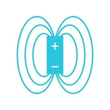 Electromagnetic field. From blue icon set. Stock Illustration