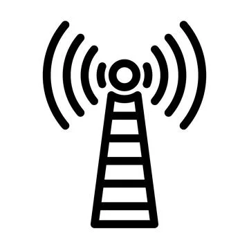 Electromagnetic interference label line icon vector illustration Stock Illustration
