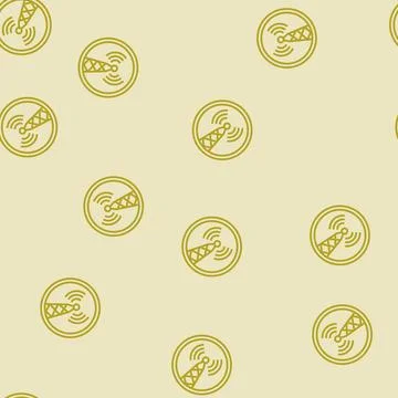 Electromagnetic interference label line seamless pattern Stock Illustration