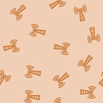 Electromagnetic interference label line vector seamless pattern Stock Illustration