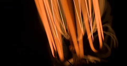 Electromagnetic Pulsation in a Lamp 4K Stock Footage 76364645