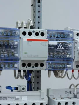Electromagnetic relay. Stock Photos