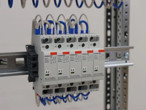 Electromagnetic relay. Stock Photos