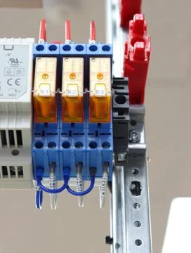 Electromagnetic relay. Stock Photos