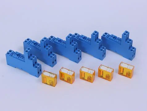 Electromagnetic relay. Stock Photos