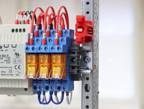 Electromagnetic relay. Stock Photos