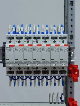Electromagnetic relay. Stock Photos