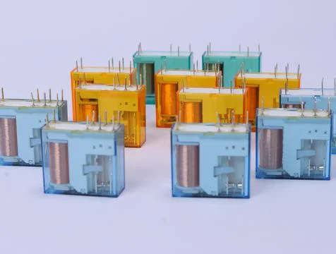 Electromagnetic relay. Stock Photos