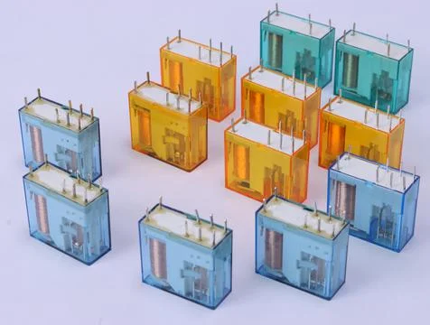 Electromagnetic relay. Stock Photos