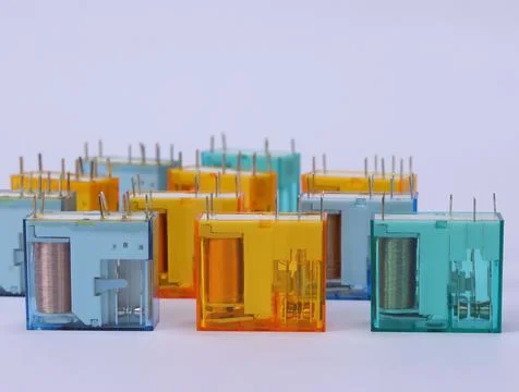 Electromagnetic relay. Stock Photos