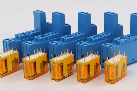 Electromagnetic relay. Stock Photos