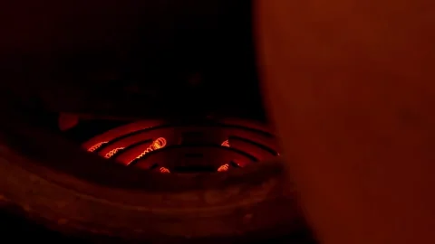 Electromagnetic spiral of an induction cooker. Stock Footage 306759734