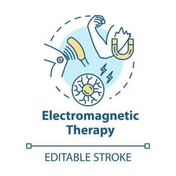 Electromagnetic therapy concept icon. Alternative medicine idea thin line Stock Illustration