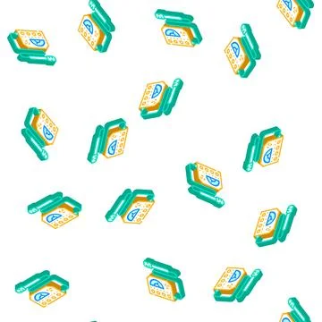 Electromagnetic wave meter isometric icon seamless pattern Illustrazione stock