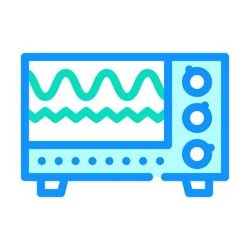 Electromagnetic waves checking equipment color icon vector illustration Stock Illustration