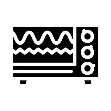 Electromagnetic waves checking equipment glyph icon vector illustration Stock Illustration