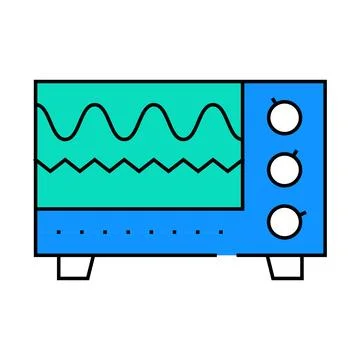 Electromagnetic waves checking equipment icon color illustration Stock Illustration