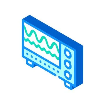 Electromagnetic waves checking equipment isometric icon vector illustration Stock Illustration