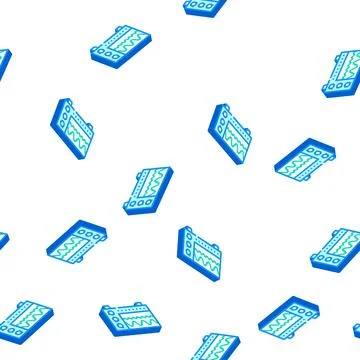 Electromagnetic waves checking equipment isometric icon seamless pattern Illustrazione stock