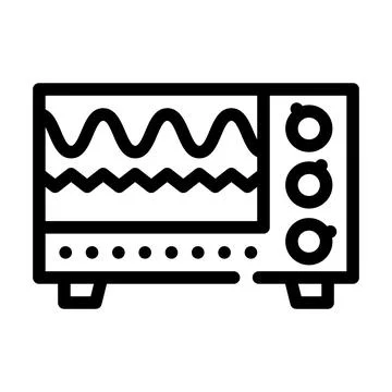 Electromagnetic waves checking equipment line icon vector illustration Stock Illustration