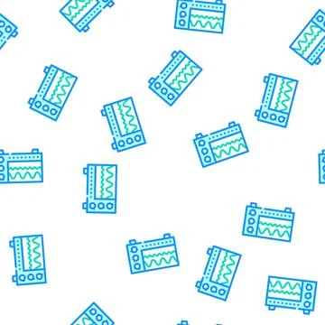 Electromagnetic waves checking equipment vector seamless pattern Illustrazione stock