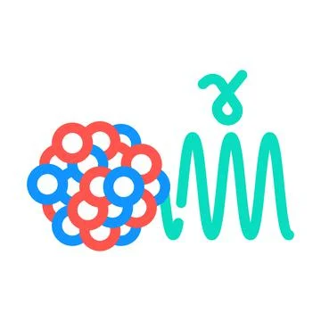 Electromagnetic waves color icon vector illustration Stock Illustration