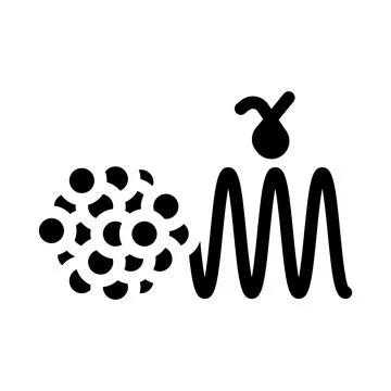 Electromagnetic waves glyph icon vector illustration Stock Illustration