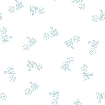 Electromagnetic waves glyph vector seamless pattern Illustrazione stock