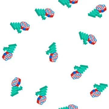 Electromagnetic waves isometric icon seamless pattern 스톡 일러스트