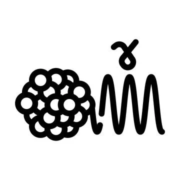 Electromagnetic waves line icon vector illustration Stock Illustration