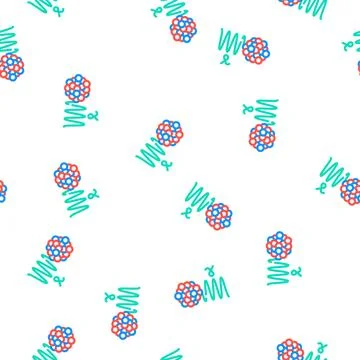 Electromagnetic waves vector seamless pattern Illustrazione stock