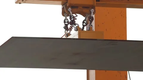 Electromagnets Moves The Steel Sheets Stock Footage 65342198