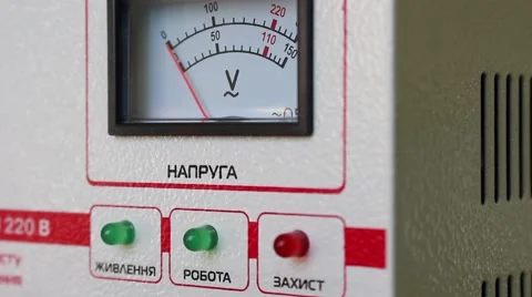 Electromechanical Voltage regulator Vídeo Stock 52343456