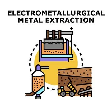 Electrometallurgical process extracting metals from ore イラスト素材