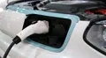 Electromobile is being charged HD Footage