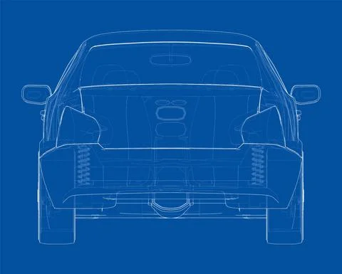 Electromobile. Vector Orthography Illustrazione stock