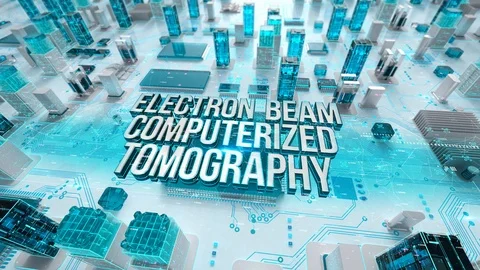 Electron Beam Computerized Tomography with medical digital technology concept Stock Footage 106596487