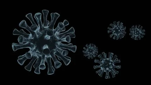 Electron Microscope Virus Model Similar to COVID SARS or the Coronavirus Stock Illustration