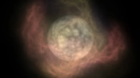 Electron shell simulation with rapidly shifting and colour changing Stock Footage 248605866