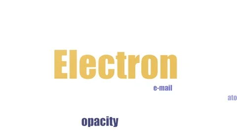 Electron Tag Cloud Animated Isolated On White Stock Footage 103561870