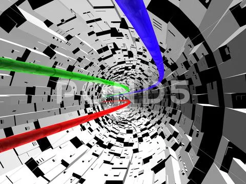 Electron tunnel Stock Illustration