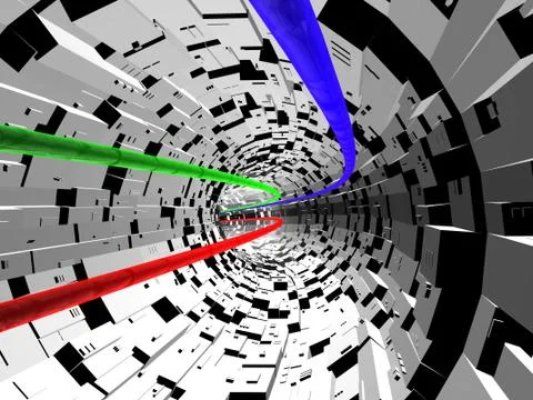 Electron tunnel Stock Illustration