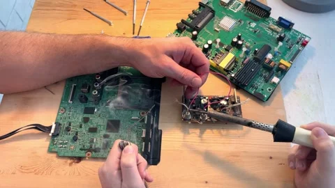 Electroncs service technology and macro computer concept background. Stock Footage 258427188