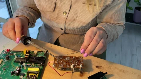 Electroncs service technology and macro computer concept background. Stock Footage 258427243